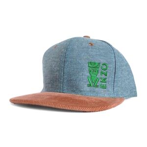 EKZO Blue and Brown Cap OS 100% Cotton